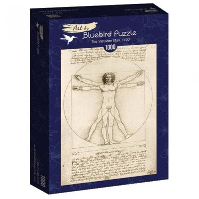Puzzle 1000 pièces Leonardo Da Vinci - The Vitruvian Man, 1490