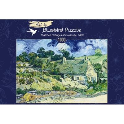 Puzzle 1000 pièces Vincent Van Gogh - Thatched Cottages at Cordeville, 1890