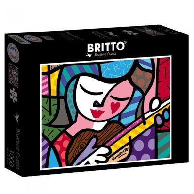 Puzzle 1000 pièces Romero Britto - Girl with guitar
