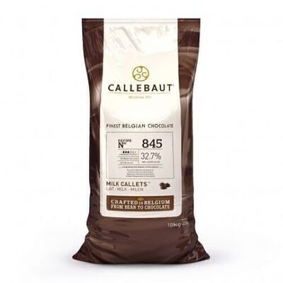 CALLEBAUT - CHOCOLATE CON LECHE - FINEST CHOCOLATE BELGA N°845 - 32,7% CACAO - 10 KG - PISTOLAS