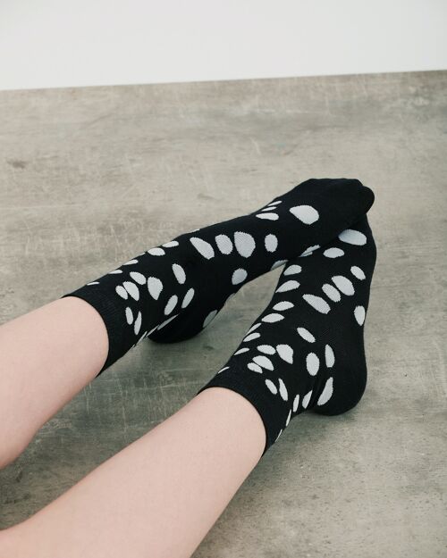 Do-Si-Dos Foot Fuel Socks With Graphic Print In Black And White