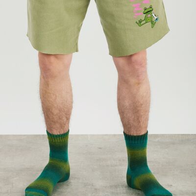 Runtz Foot Fuel Socks With Graphic Pattern In Green Ombre