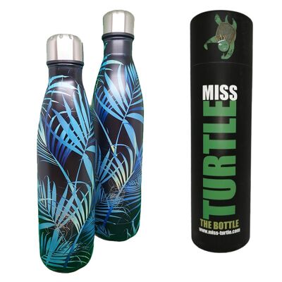 Insulated Water Bottle - Blue Light in the Jungle - 500ml