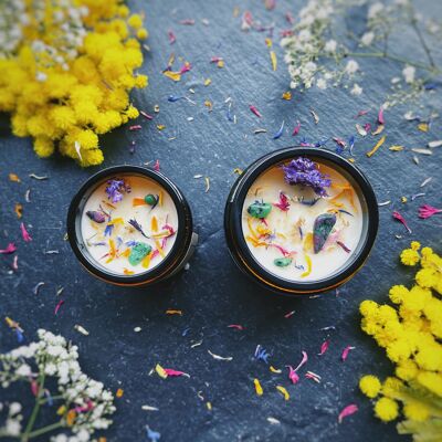 Candela "Rite of Spring" - Bergamotto, fiori di sambuco, lilla e zoisite rubino