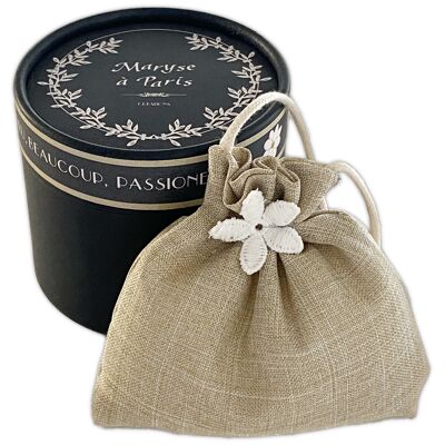 A little, a lot, passionately - Round box - scented sachet - Ivory