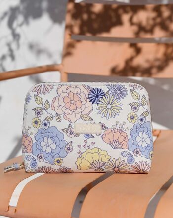 TROUSSE DE TOILETTE MARIA FLEURS CITRON