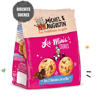 Mini cookies with 2 chocolates 100g