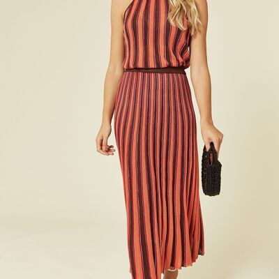 Striped top and skirt co-ord