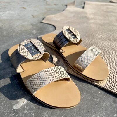 Handmade Greek Leather Sandal : Erato