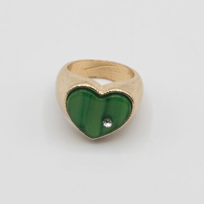 Dazzled Heart Charm Ring