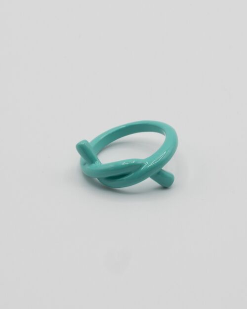 Aquamarine Blue Knot Ring