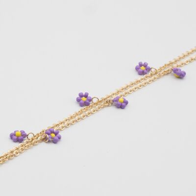Forget Me Not Flower Beaded Belly Chain