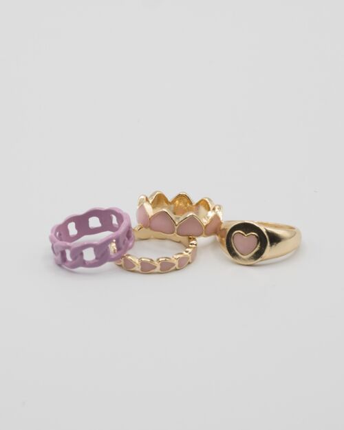 Heart Throb Heart Rings Set