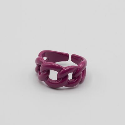 Orchid Chain Loop Ring In Purple