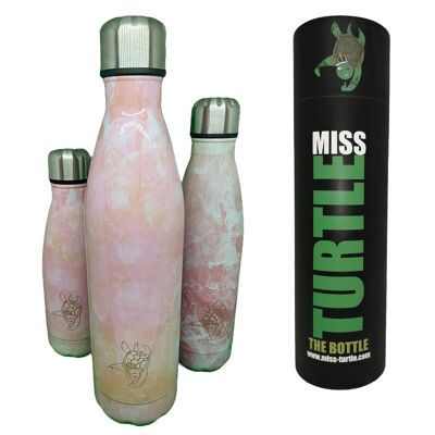 Isolierte Wasserflasche - Zarter rosa Marmor - 750ml