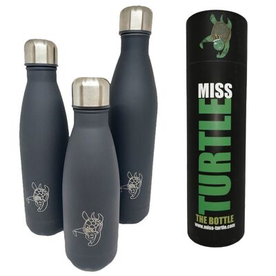 Insulated Water Bottle - Black No Fuss - 350ml