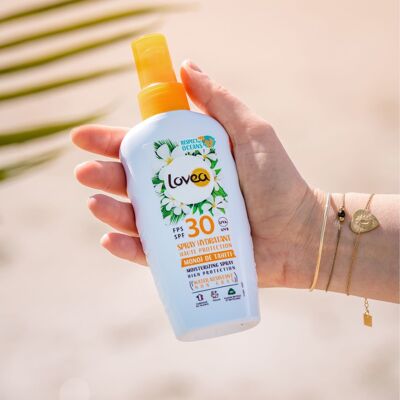 Spray Idratante SPF 30 - Alta Protezione Solare Viso & Corpo - Monoi De Tahiti - Protezione UVA/UVB