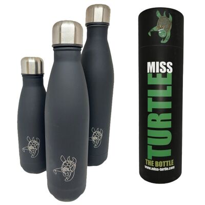 Insulated Water Bottle - Black No Fuss - 500ml