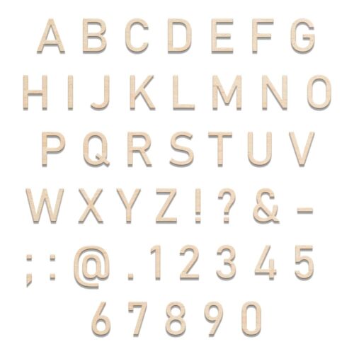 Set 500 Stk. selbstklebende Holzbuchstaben (A-Z) 11cm hoch zum selbst Bemalen & Basteln - Namensschilder ♥︎ made in Germany