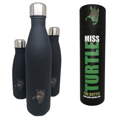 Insulated Water Bottle - Black No Fuss - 750ml