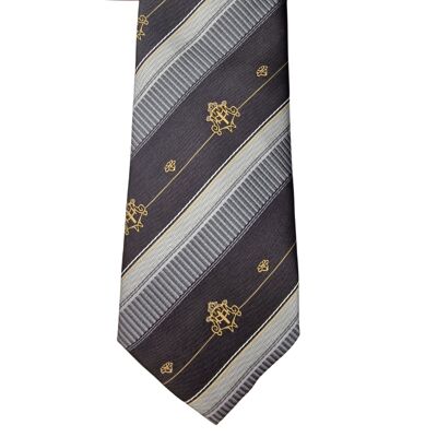 Krawatte mit schwarzem Wappen