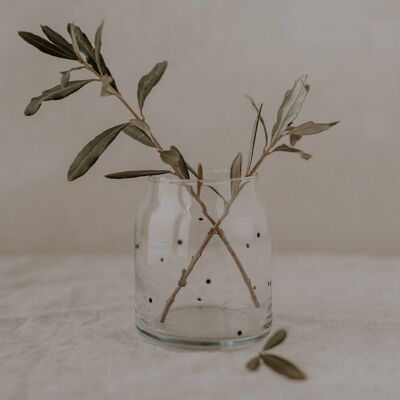Vase en verre petits pois (UE = 6 pièces)