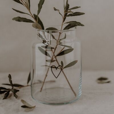 Glass vase large heart (PU = 6 pieces)