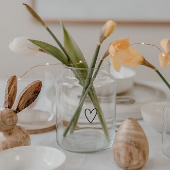 Vase en verre grand coeur (PU = 6 pièces) 3