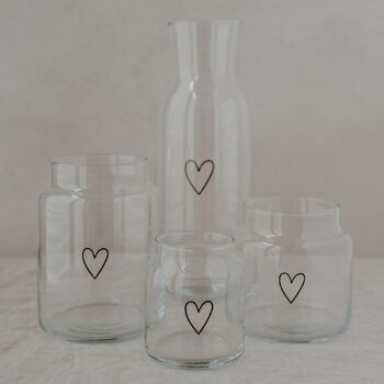 Vase en verre grand coeur (PU = 6 pièces) 5