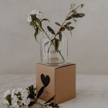Vase en verre petit Love (PU = 6 pièces) 2
