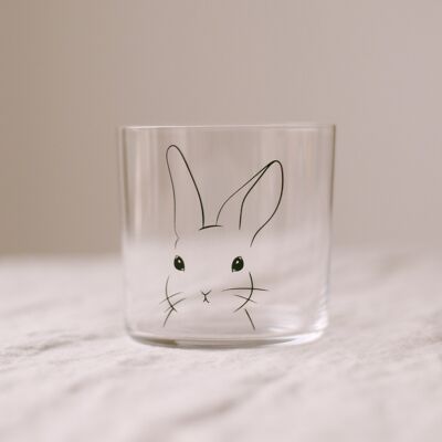 Drinking glass rabbit black (PU = 4 pieces)