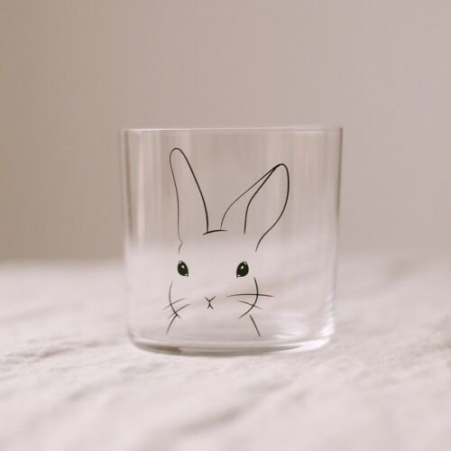 Trinkglas Hase schwarz (VE = 4 Stk)