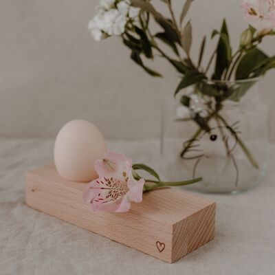 Egg cup heart 15 x 5.5cm (PU = 5 pieces)