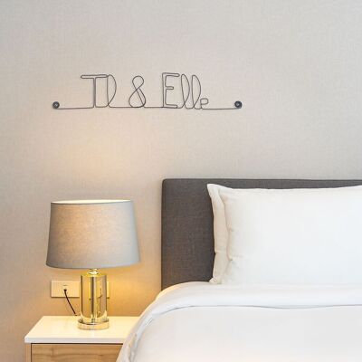 Wire wall decoration "He & She" - Valentine's Day - Wedding - to pin on a wall