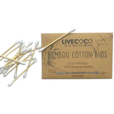 Bastoncillos de algodón de bambú