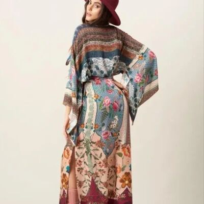 Kimono femme | style bohème | rouge | robe de plage