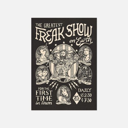 Carte postale "Freak Show" - Format A6