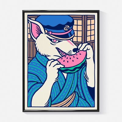 Poster "Eine kleine Wassermelone?" (Siebdruckformat 30x40cm)