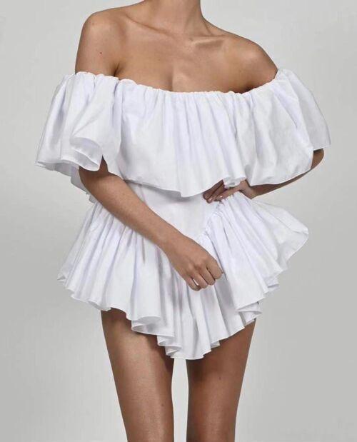 Robe bustier à volants