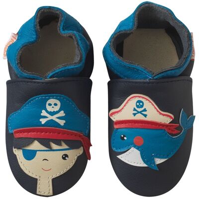 Chaussons cuir souple Pierre le pirate