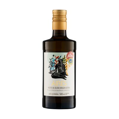 AIRES DE JAÉN Extra Virgin Olive Oil Early Harvest Picual Variety with IGP 500 ml x 6 Units.
