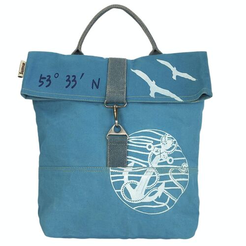 Sunsa Damen Umhängetasche. Handtasche vegan aus Canvas ( Segeltuch) Schultertasche in Maritim Stil. Große Crossbody Tasche für Frauen