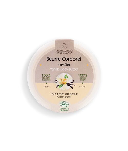 Beurre corporel vanille certifié BIO - 120 ml