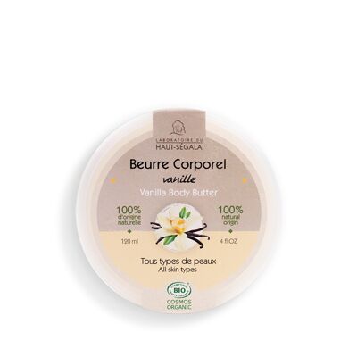 Beurre corporel vanille certifié BIO - 120 ml