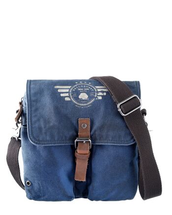 Sac bandoulière aviateur vintage bleu 5896-27 1