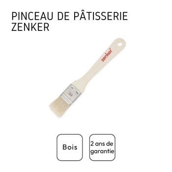 Pinceau de cuisine et de pâtisserie 18,5 cm en poils de porc Zenker Smart Pastry 5