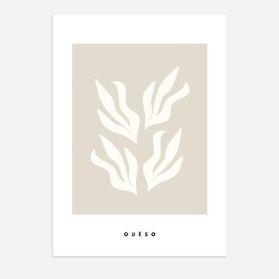 Poster Poster - Abstract Art Flowers beige