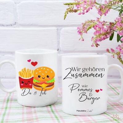 Tasse - Pommes und Burger