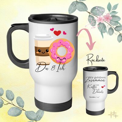 Coffee To Go mug - coffee and donuts