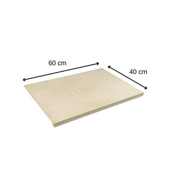 Planche à découper en bois avec rebord rectangulaire 60 x 40 cm Zenker Smart Pastry 3